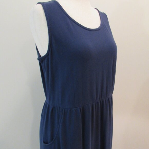 Coldwater Creek Midnight Navy 100% Cotton Maxi Petite Medium - Picture 1 of 16
